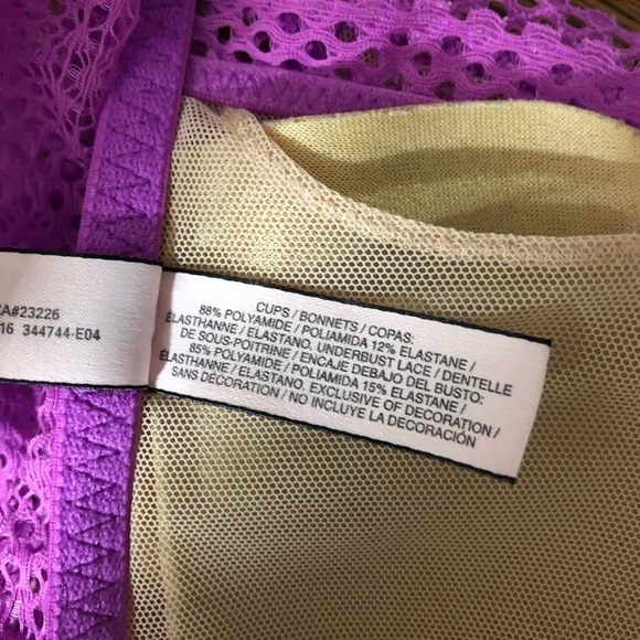 VICTORIA’S SECRET Triangle Padded Lace Bralette Size S - Picture 7 of 8